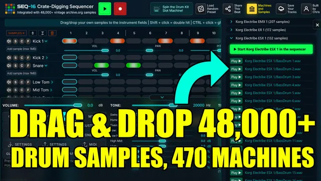 Drag and drop 48,000 drum samples video thumbnail