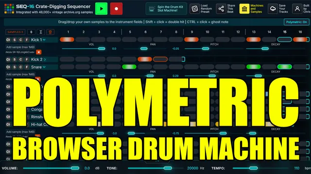 Polymetric browser drum machine video thumbnail